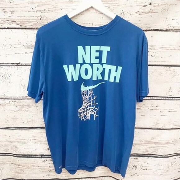 NIKE Basketball "Net Worth" Shirt Sz L - Picture 1 of 4